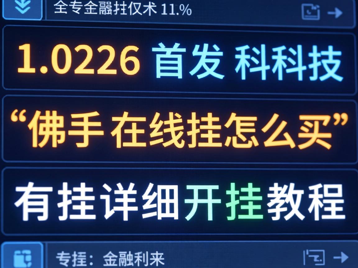 2026首发科技“佛手在线挂怎么买”有挂详细开挂教程